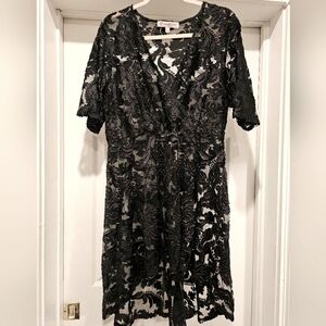 New without tags Black Burnout Velvet dress size XL